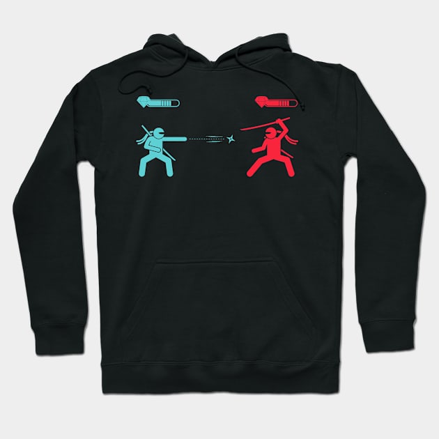 two ninja fighting Hoodie by Diusse